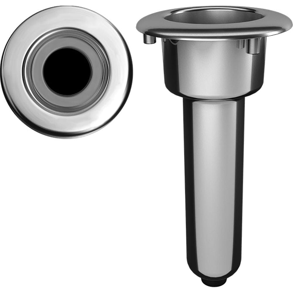 Mate Series Mate Series Elite Screwless Stainless Steel 0° Rod & Cup Holder - Drain - Round Top Hunting & Fishing