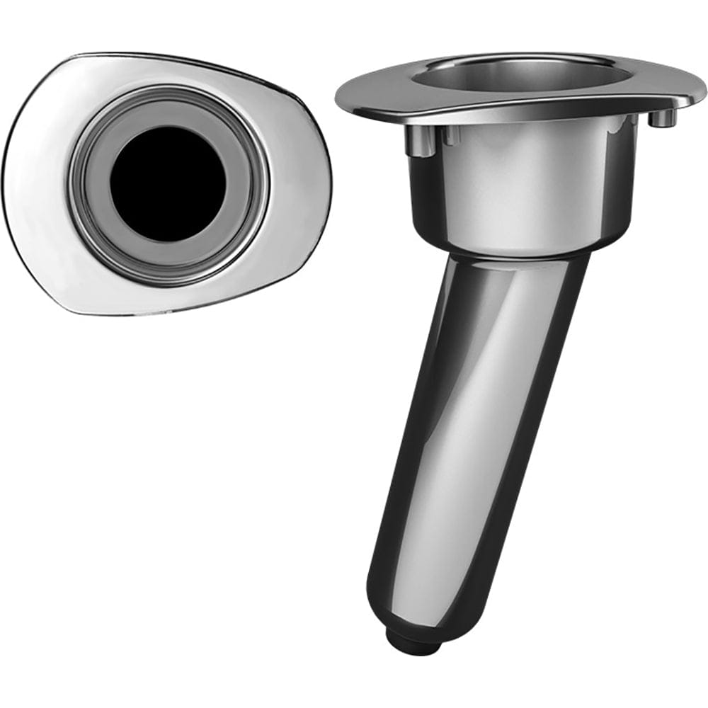 Mate Series Mate Series Elite Screwless Stainless Steel 15° Rod & Cup Holder - Drain - Oval Top Hunting & Fishing