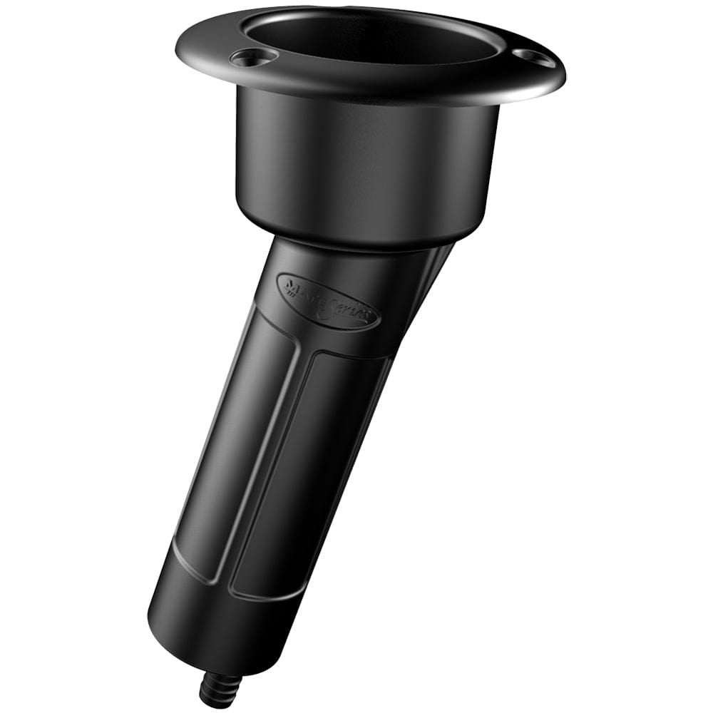 Mate Series Mate Series Plastic 15° Rod & Cup Holder - Drain - Round Top - Black Hunting & Fishing
