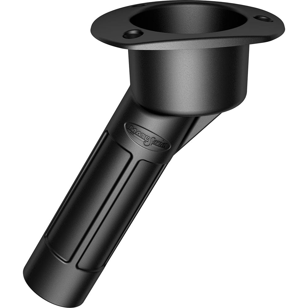 Mate Series Mate Series Plastic 30° Rod & Cup Holder - Open - Oval Top - Black Hunting & Fishing