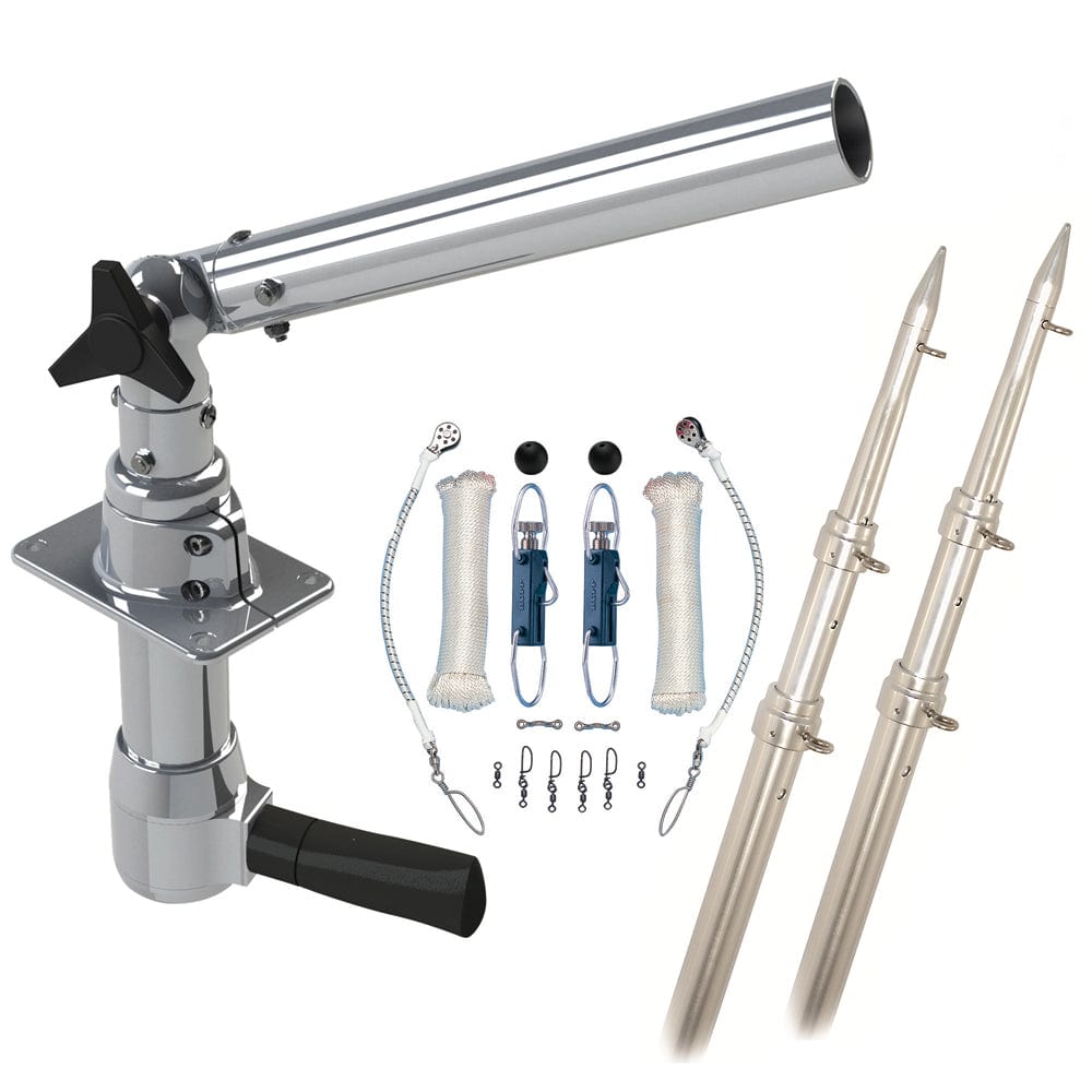 Rupp Marine Rupp Revolution Top Gun Package w/15' Telescoping Poles & Complete Single Line Rigging Kit w/Klickers Release Clips Hunting & Fishing