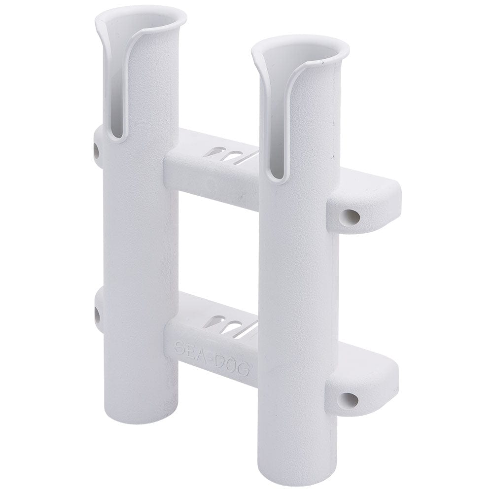 Sea-Dog Sea-Dog Two Pole Side Mount Rod Storage Rack - White Hunting & Fishing