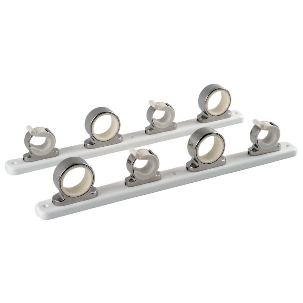 TACO Marine TACO 4-Rod Hanger w/Poly Rack - Polished Stainless Steel Hunting & Fishing