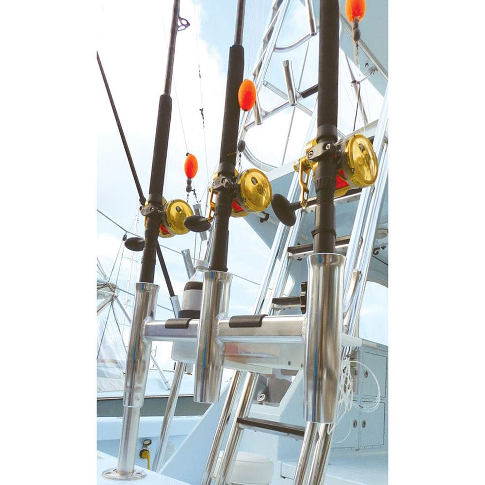 TACO Marine TACO Deluxe Trident Rod Holder Cluster Offset w/Tool Caddy Hunting & Fishing