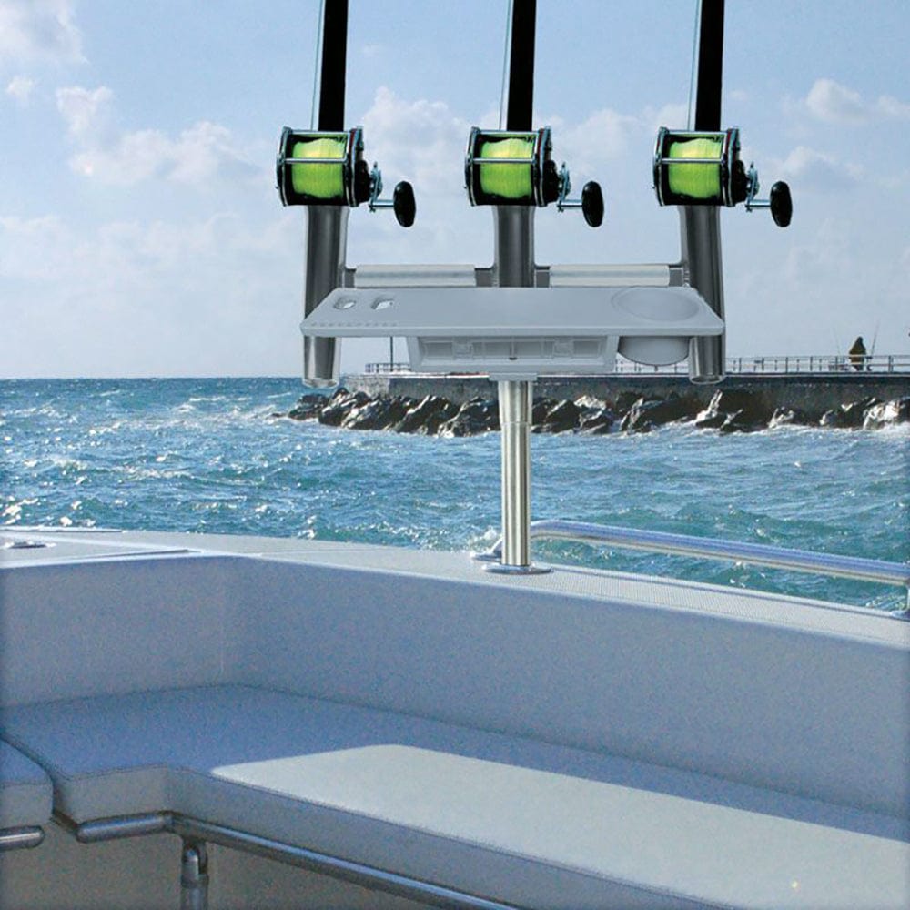 TACO Marine TACO Deluxe Trident Rod Holder Cluster Straight w/Tool Caddy Hunting & Fishing