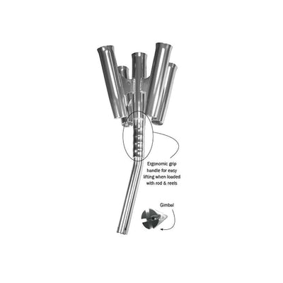 TACO Marine TACO Olympic 5-Rod Holder Cluster Hunting & Fishing