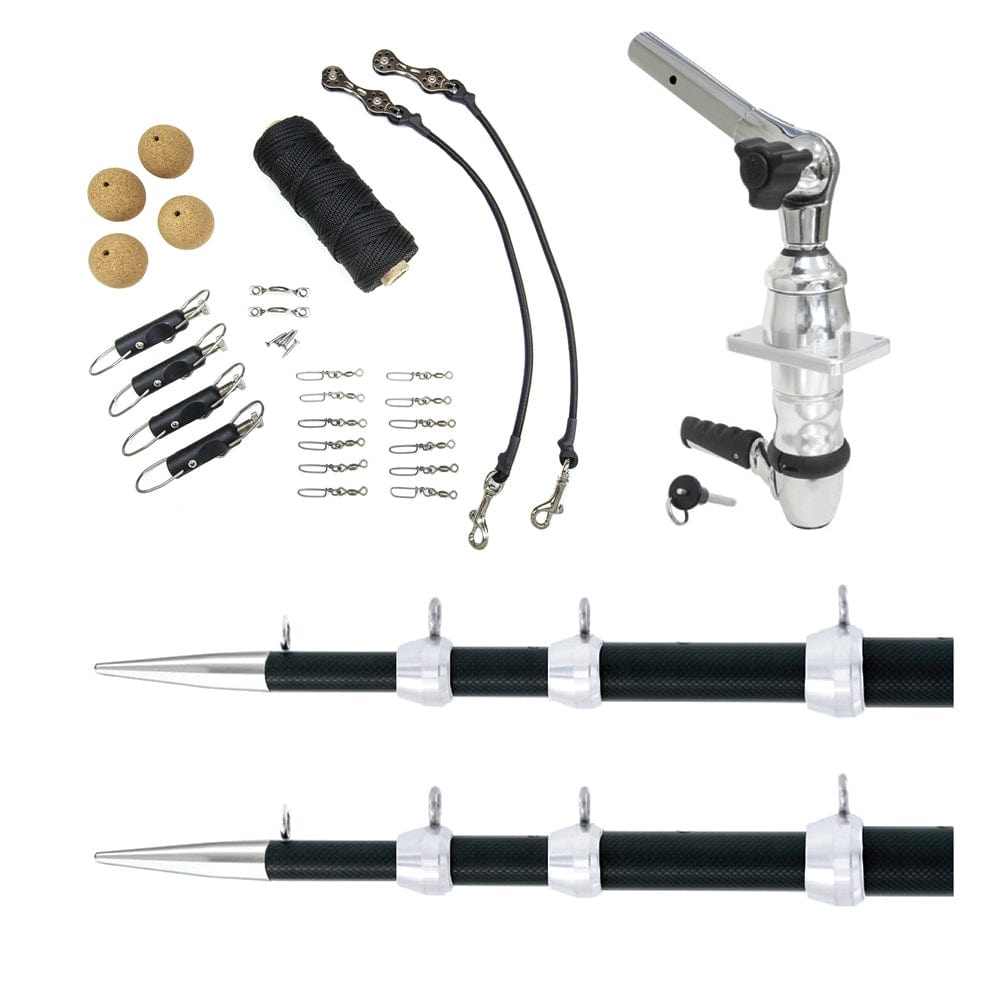 Tigress Tigress XD Top Mount System - 18' Carbon Fiber Black/Silver Ultimate Rigging Kit Hunting & Fishing