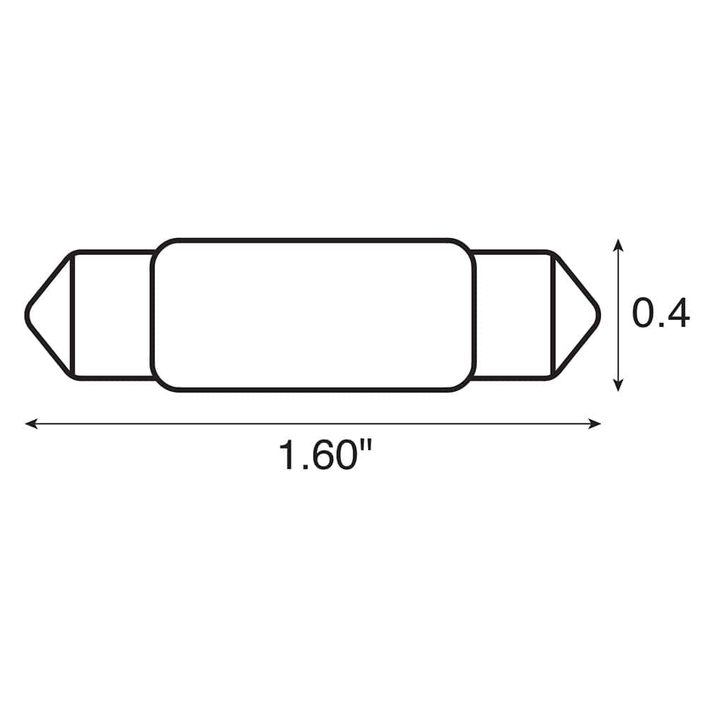Ancor Ancor Bulb - Festoon - 12V, .74A, 10W, 6CP, 2-Pieces Lighting