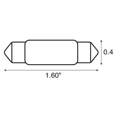 Ancor Ancor Bulb, Festoon, 12V - .97A - 15W - 12CP - 2-Pieces Lighting