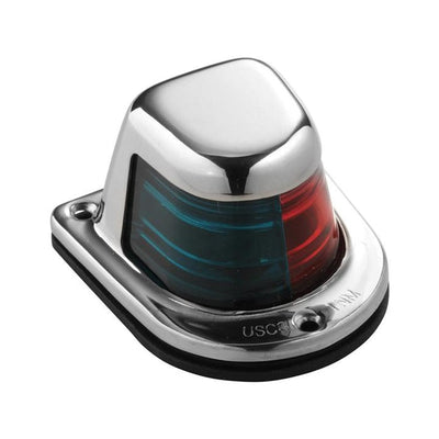 Attwood Marine Attwood 1-Mile Deck Mount, Bi-Color Red/Green Combo Sidelight - 12V - Stainless Steel Housing Lighting