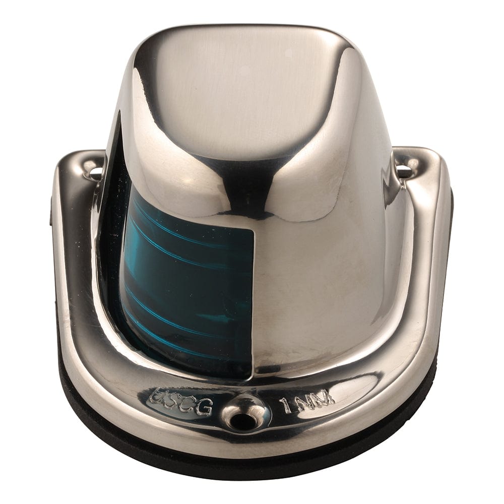 Attwood Marine Attwood 1-Mile Deck Mount, Green Sidelight - 12V - Stainless Steel Housing Lighting