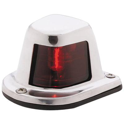 Attwood Marine Attwood 1-Mile Deck Mount, Red Sidelight - 12V - Stainless Steel Housing Lighting