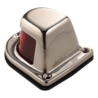 Attwood Marine Attwood 1-Mile Deck Mount, Red Sidelight - 12V - Stainless Steel Housing Lighting