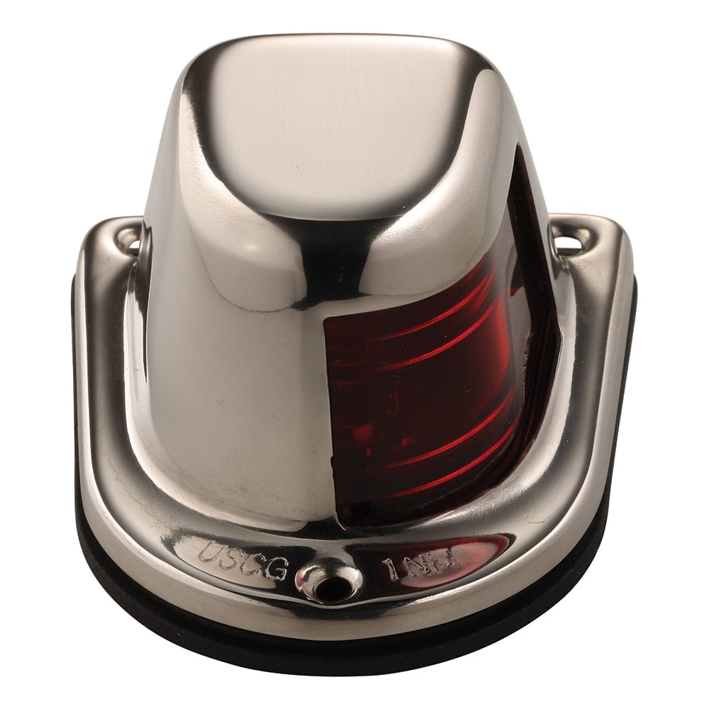 Attwood Marine Attwood 1-Mile Deck Mount, Red Sidelight - 12V - Stainless Steel Housing Lighting
