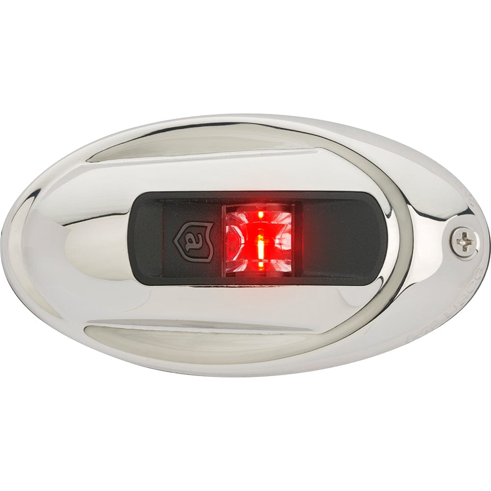 Attwood Marine Attwood LightArmor Vertical Surface Mount Navigation Light - Oval - Port (red) - Stainless Steel - 2NM Lighting