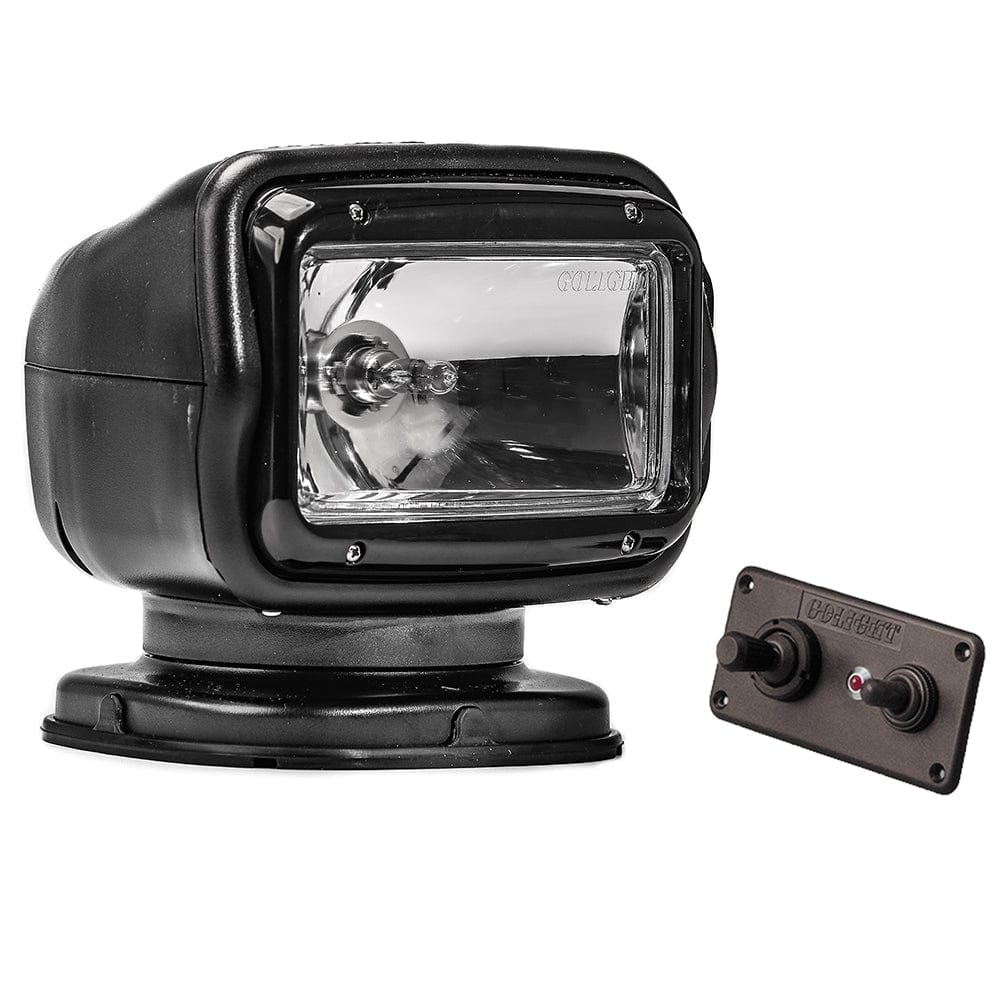 Golight Golight Radioray GT Series Permanent Mount - Black Halogen - Hard Wired Dash Mount Remote Lighting