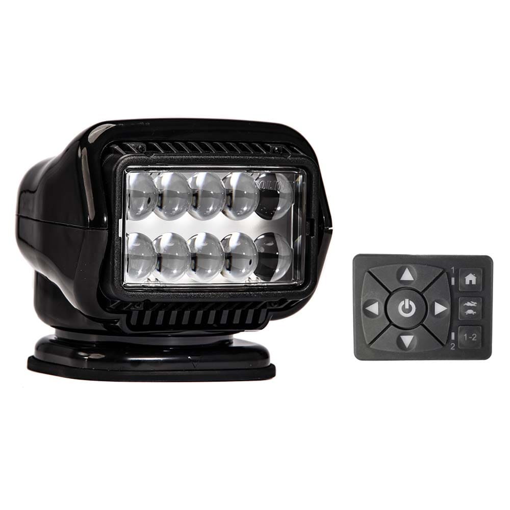 Golight Golight Stryker ST Series Permanent Mount Black 12V LED w/Hard Wired Dash Mount Remote Lighting