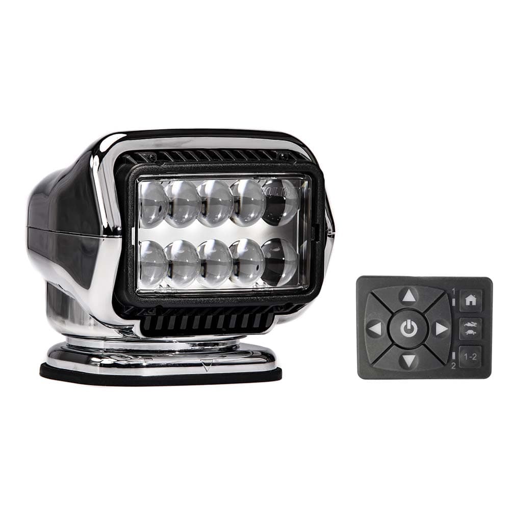 Golight Golight Stryker ST Series Permanent Mount Chrome 12V LED w/Hard Wired Dash Mount Remote Lighting