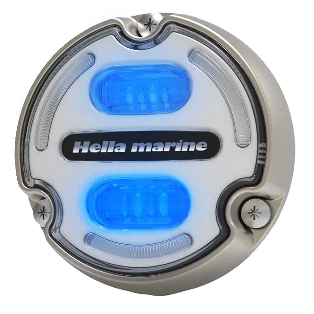 Hella Marine Hella Marine Apelo A2 Blue White Underwater Light - 3000 Lumens - Bronze Housing - White Lens w/Edge Light Lighting