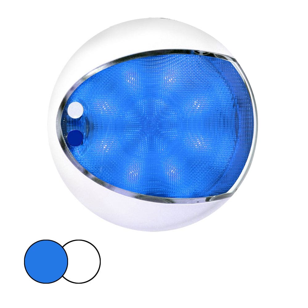 Hella Marine Hella Marine EuroLED 175 Surface Mount Touch Lamp - Blue/White LED - White Housing Lighting