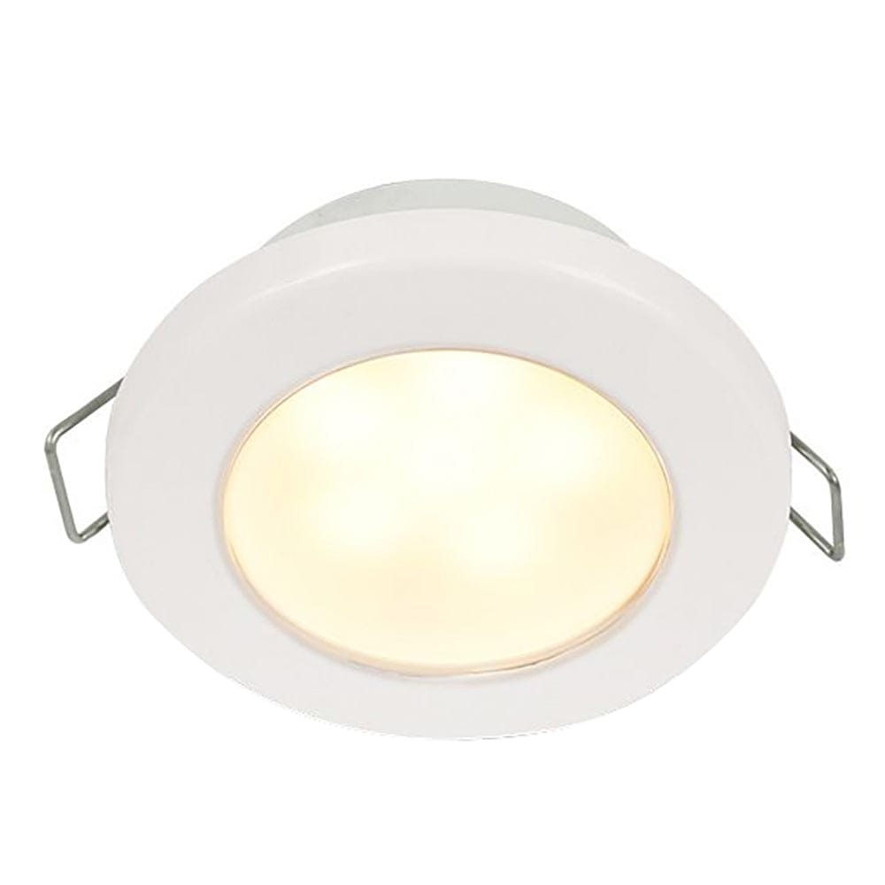 Hella Marine Hella Marine EuroLED 75 3" Round Spring Mount Down Light - Warm White LED - White Plastic Rim - 12V Lighting