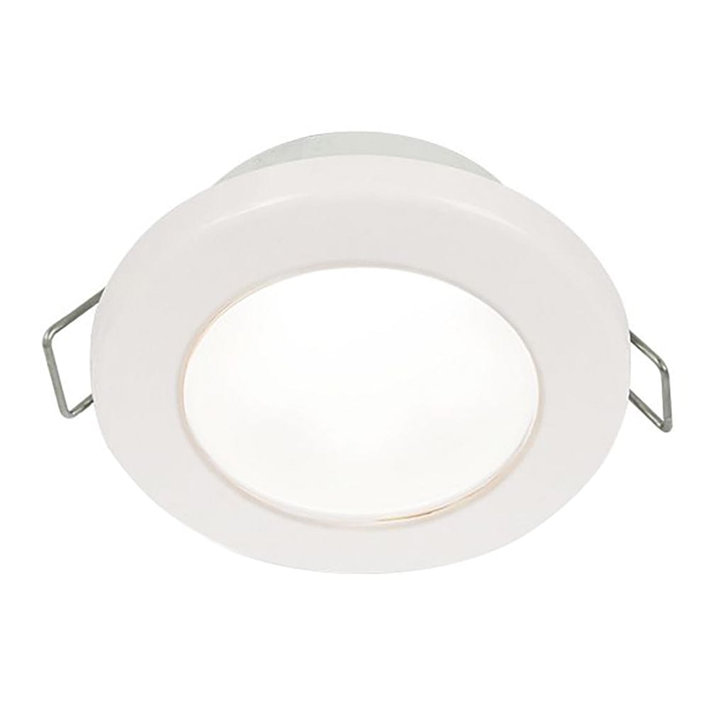 Hella Marine Hella Marine EuroLED 75 3" Round Spring Mount Down Light - White LED - White Plastic Rim - 12V Lighting