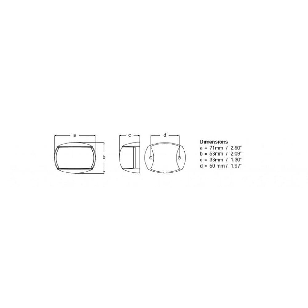 Hella Marine Hella Marine NaviLED Compact 2nm Towing Navigation Lamp - Black Shroud Lighting