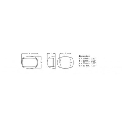 Hella Marine Hella Marine NaviLED Compact 2nm Towing Navigation Lamp - Black Shroud Lighting