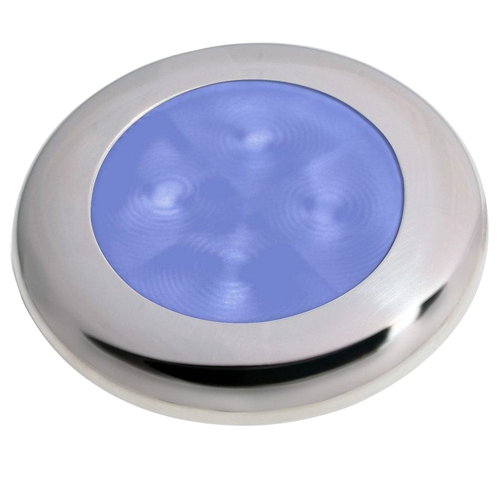 Hella Marine Hella Marine Polished Stainless Steel Rim LED Courtesy Lamp - Blue Lighting