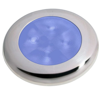 Hella Marine Hella Marine Polished Stainless Steel Rim LED Courtesy Lamp - Blue Lighting