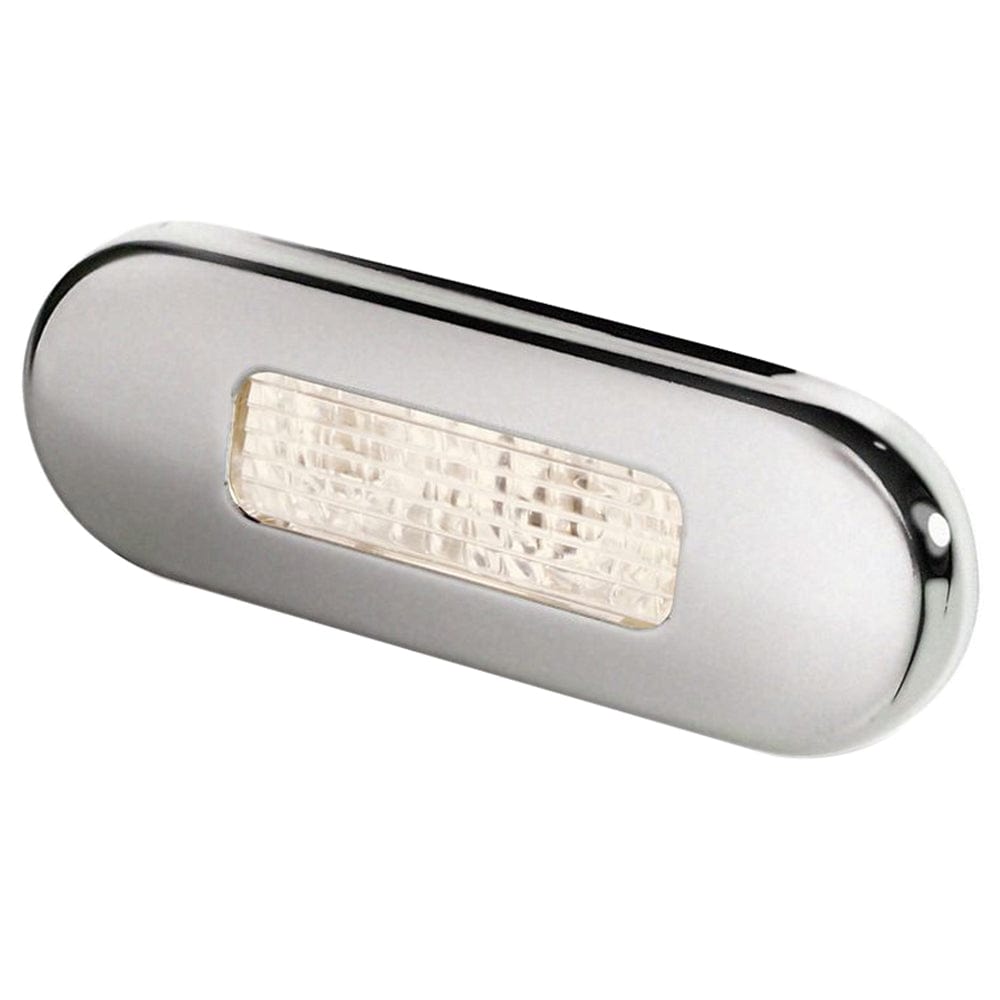 Hella Marine Hella Marine Surface Mount Oblong LED Courtesy Lamp - Warm White LED - Stainless Steel Bezel Lighting