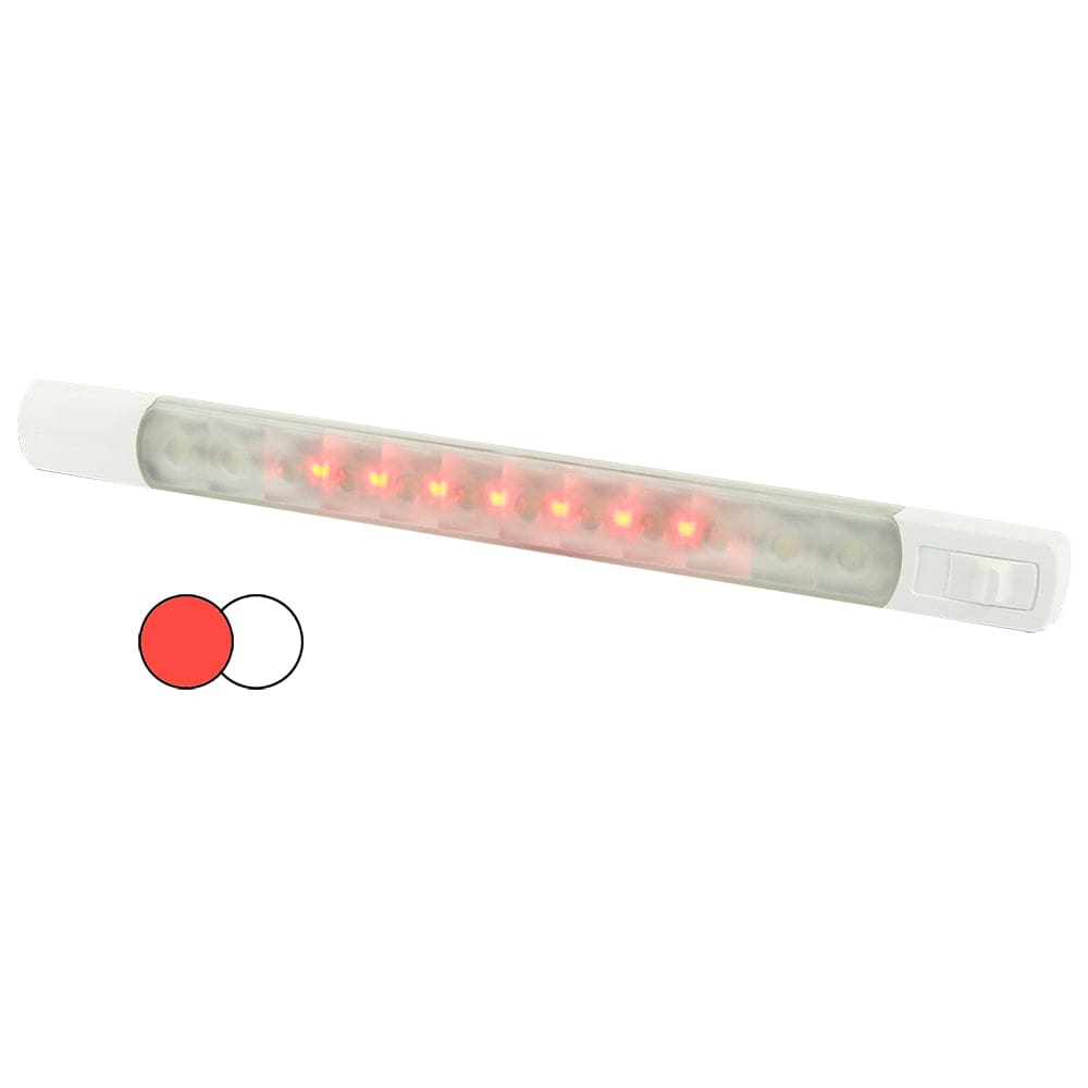 Hella Marine Hella Marine Surface Strip Light w/Switch - White/Red LEDs - 12V Lighting