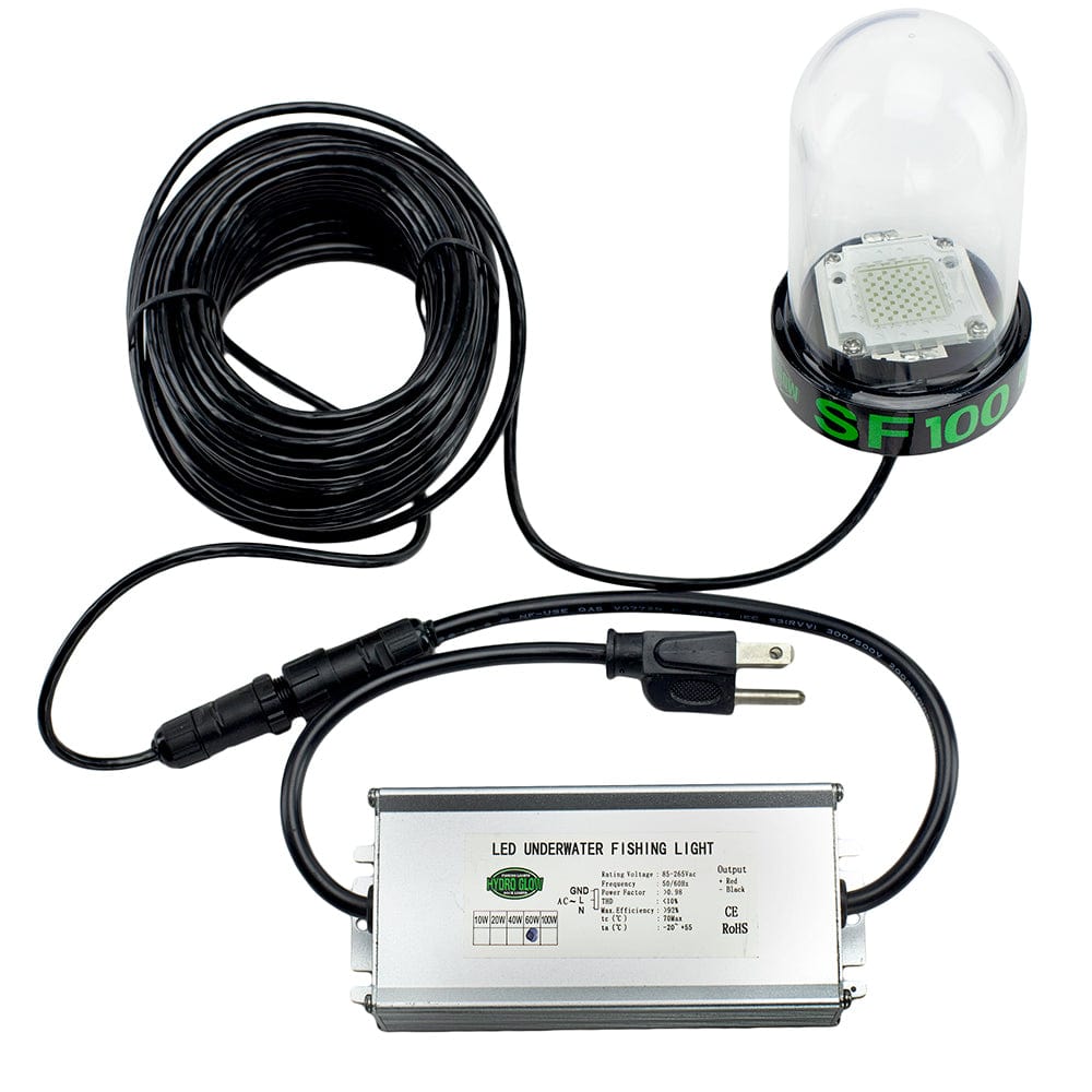 Hydro Glow Hydro Glow SF100G 100W/120VVAC Underwater Dock Light - Green Anchored To Bottom Lighting