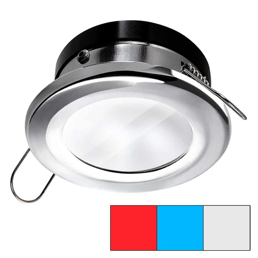 I2Systems Inc i2Systems Apeiron A1120 Spring Mount Light - Round - Red, Cool White & Blue - Polished Chrome Lighting