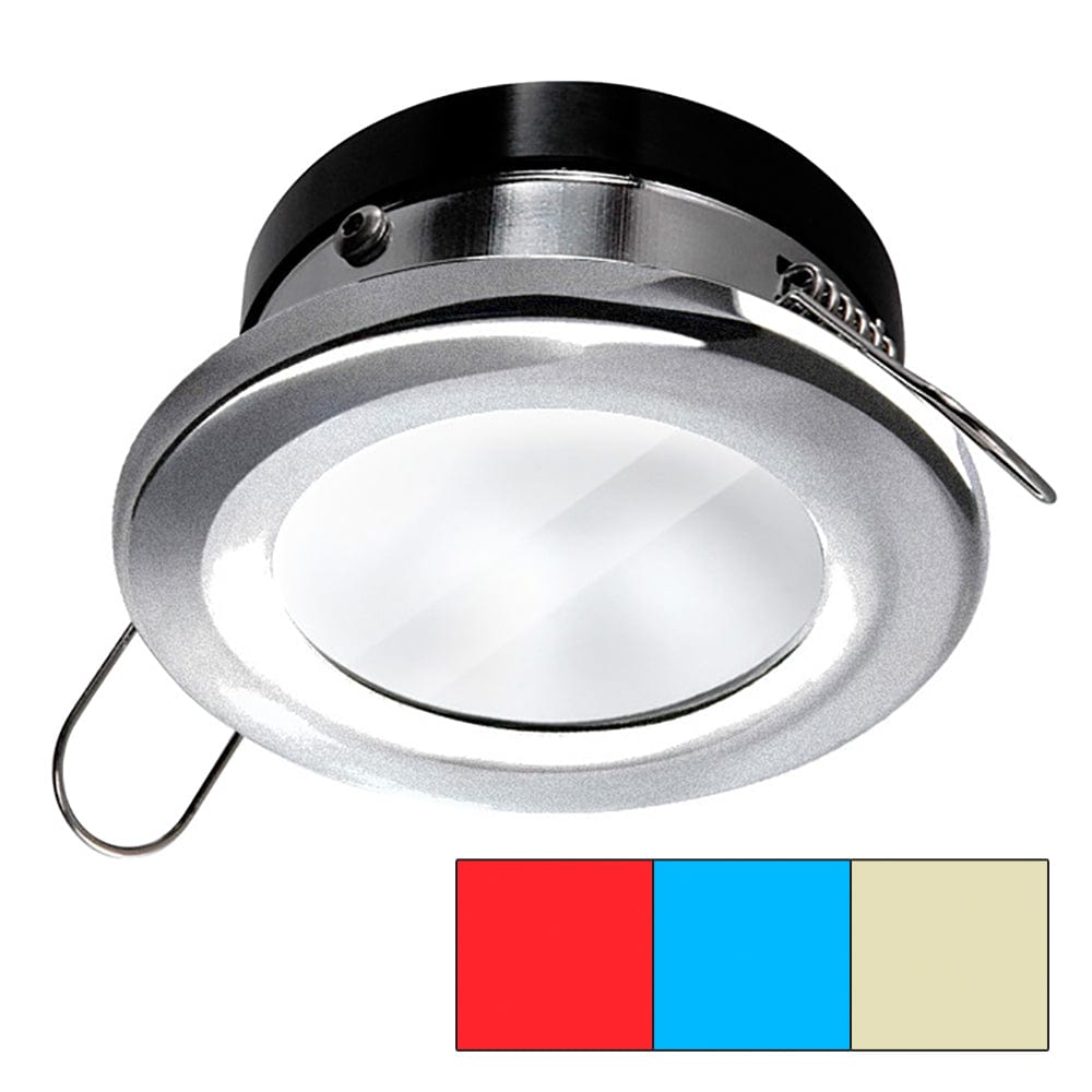 I2Systems Inc i2Systems Apeiron A1120 Spring Mount Light - Round - Red, Warm White & Blue - Brushed Nickel Lighting