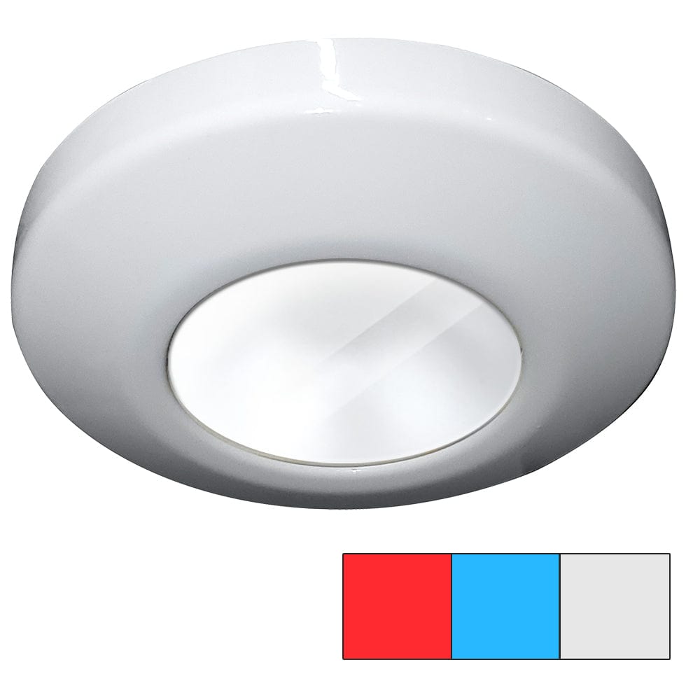 I2Systems Inc i2Systems Profile P1120 Tri-Light Surface Light - Red, Cool White & Blue - White Finish Lighting