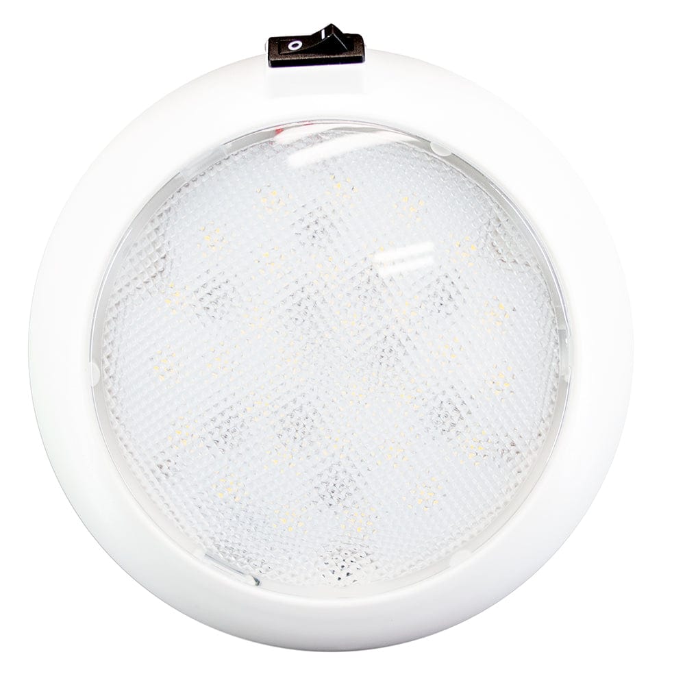 Innovative Lighting Innovative Lighting 5.5" Round Some Light - White/Red LED w/Switch - White Housing Lighting