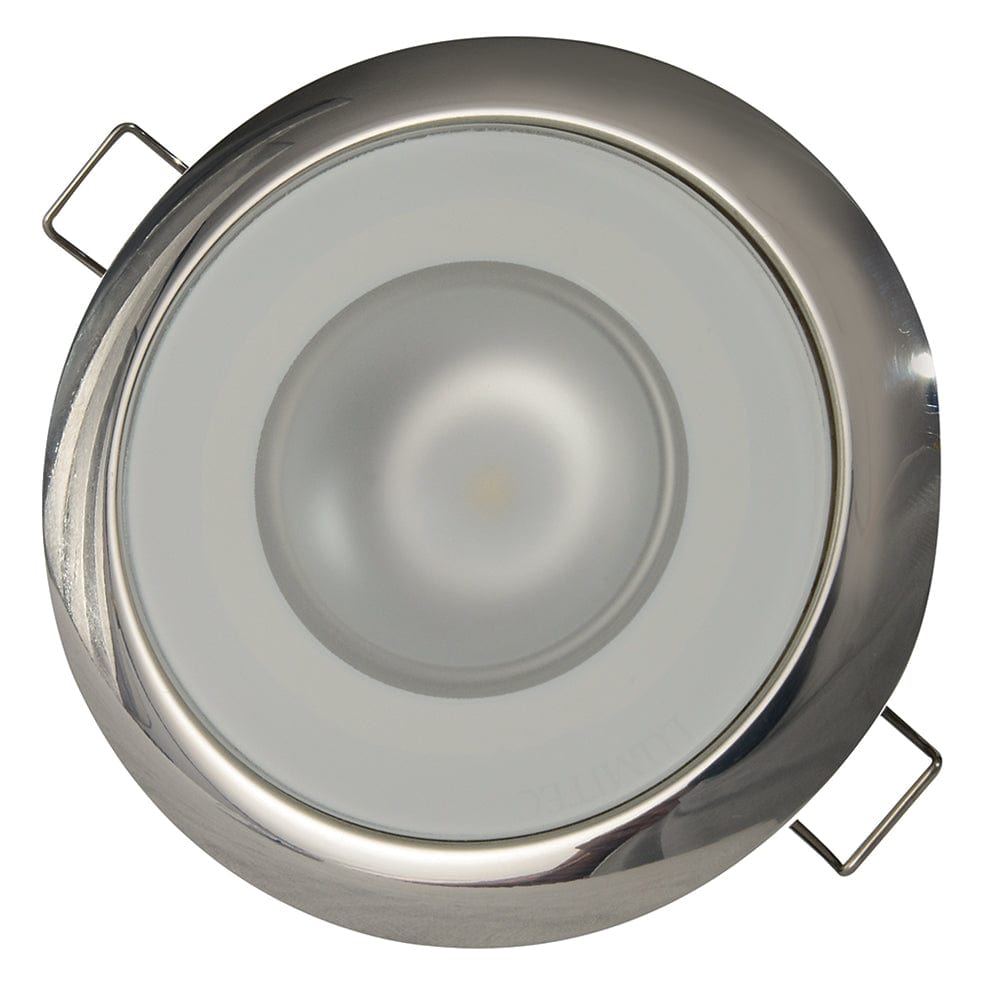 Lumitec Lumitec Mirage - Flush Mount Down Light - Glass Finish/Polished SS - 4-Color Red/Blue/Purple Non Dimming w/White Dimming Lighting
