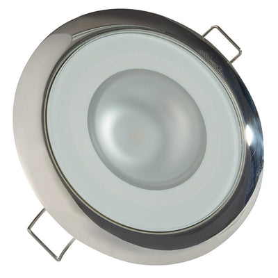 Lumitec Lumitec Mirage - Flush Mount Down Light - Glass Finish/Polished SS Bezel - 2-Color White/Blue Dimming Lighting