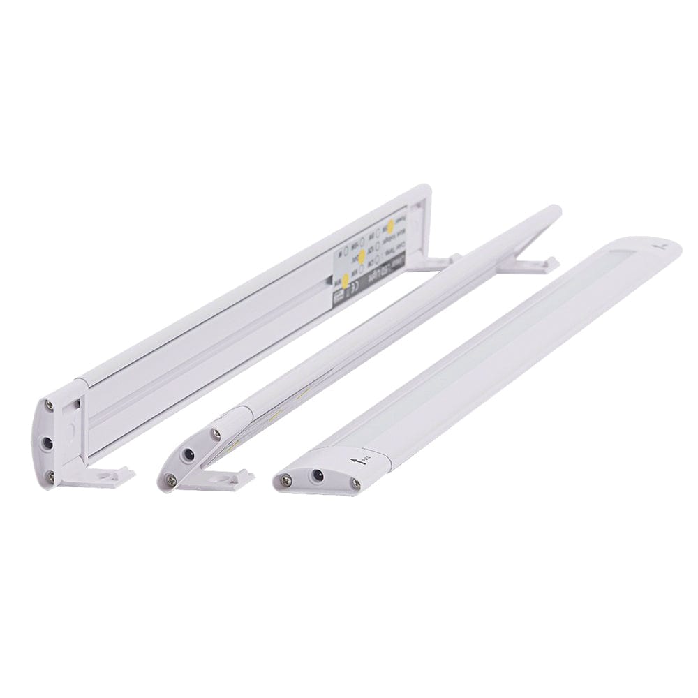 Lunasea Lighting Lunasea 12" Adjustable Angle LED Light Bar - w/Push Button Switch - 12VDC - Warm White Lighting