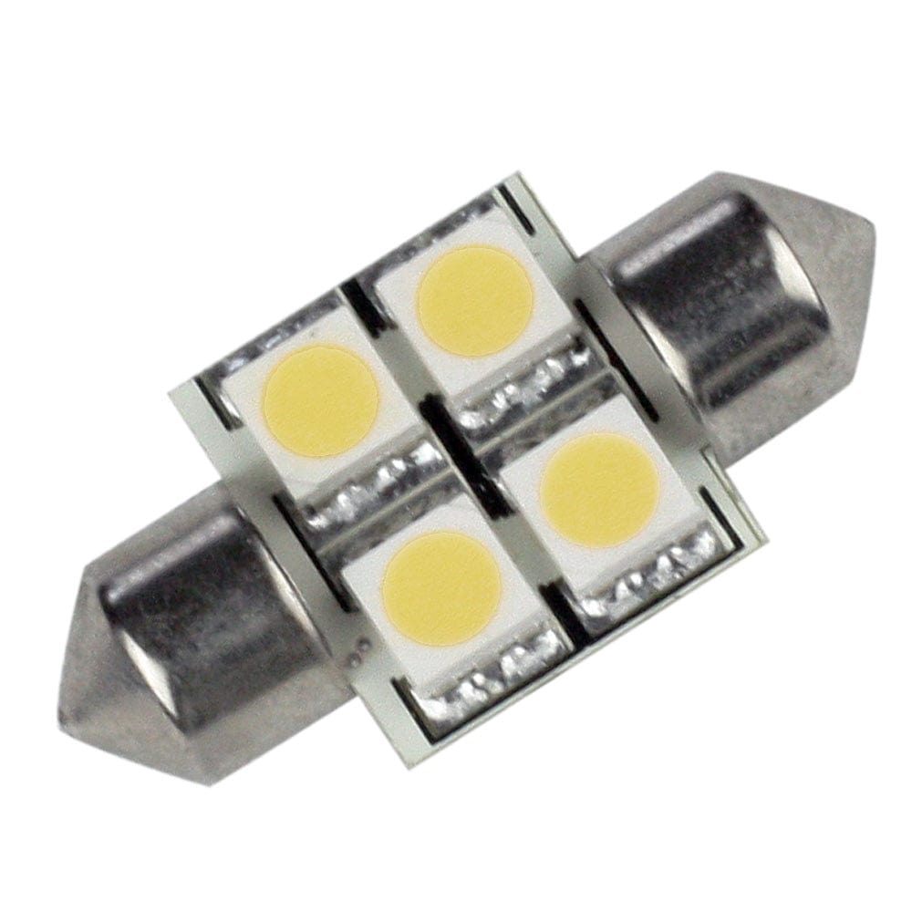 Lunasea Lighting Lunasea Pointed Festoon 4 LED Light Bulb - 31mm - Cool White Lighting