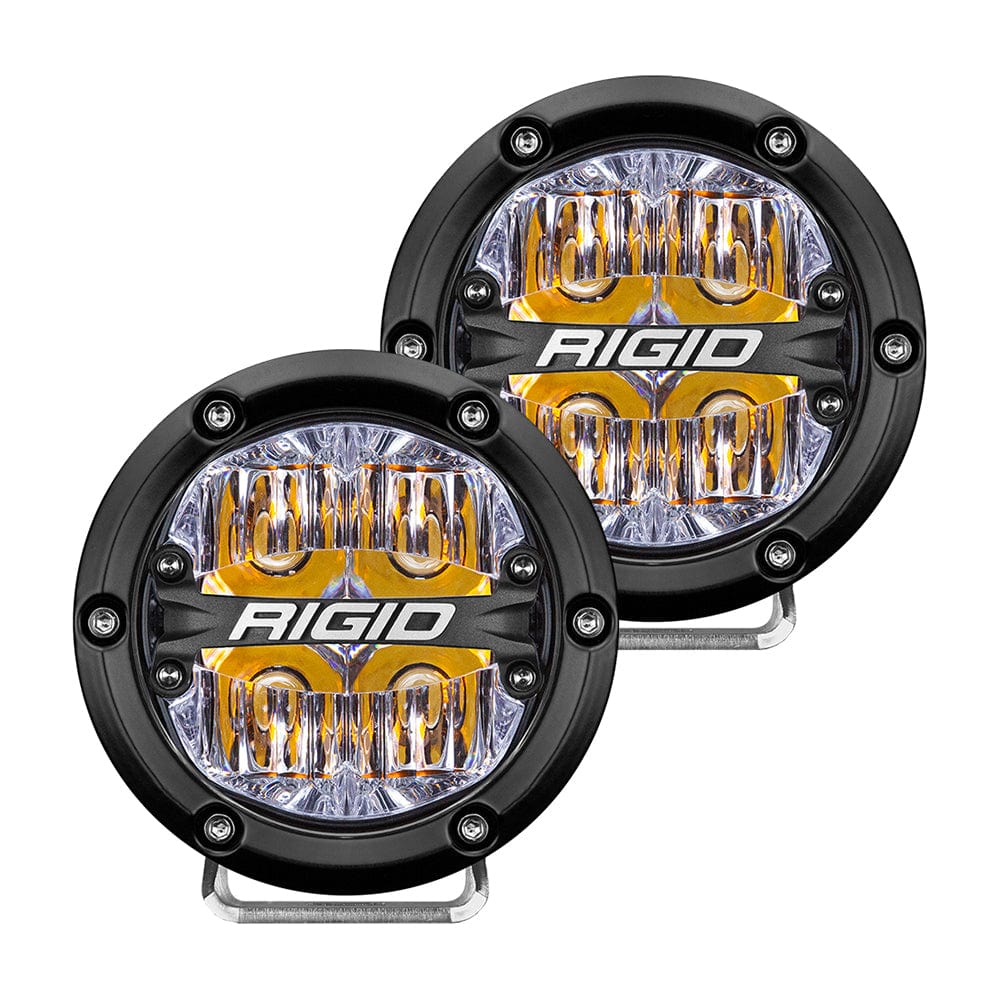 RIGID Industries RIGID Industries 360-Series 4" LED Off-Road Fog Light Drive Beam w/Amber Backlight - Black Housing Lighting