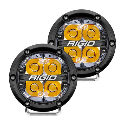 RIGID Industries RIGID Industries 360-Series 4" LED Off-Road Spot Beam w/Amber Backlight - Black Housing Lighting