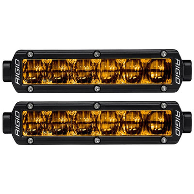 RIGID Industries RIGID Industries 6" SR-Series SAE Compliant Fog Light - Black w/Yellow Light Lighting