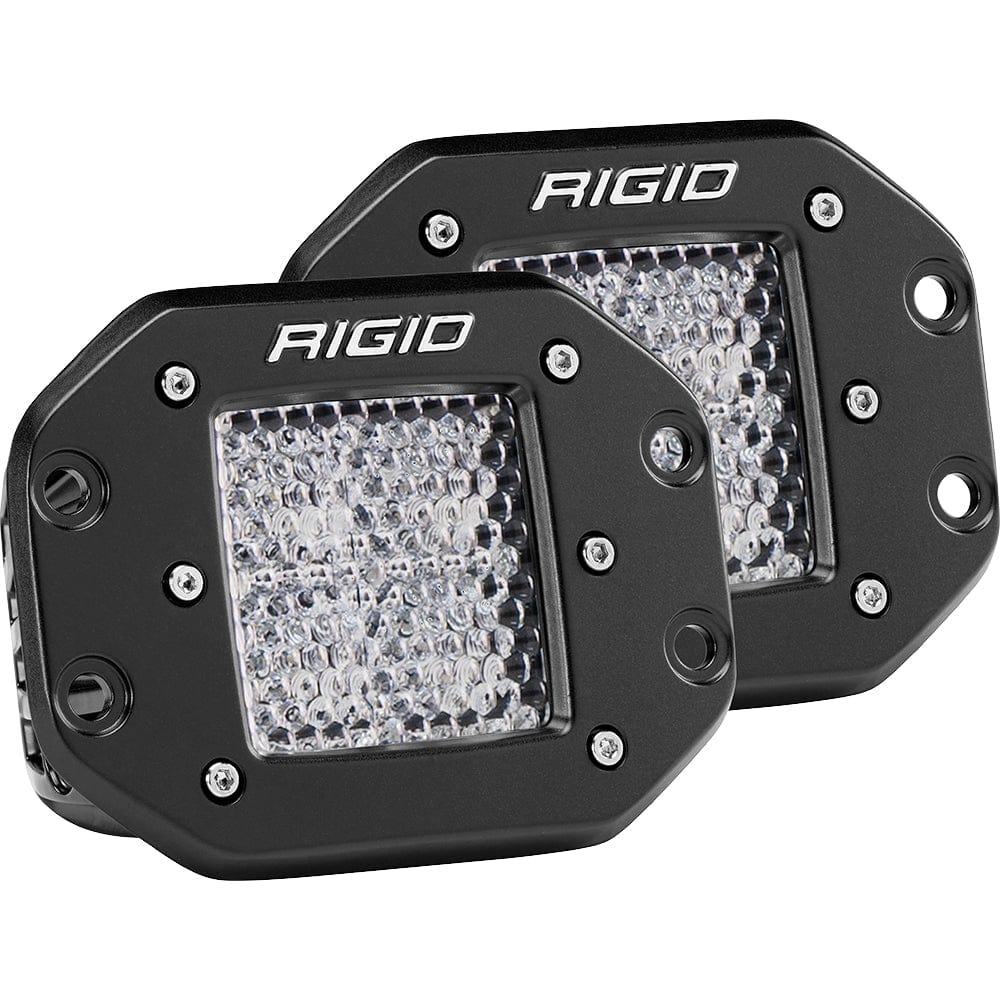 RIGID Industries RIGID Industries D-Series PRO - Flush Mount - Diffused - Pair - Black Lighting