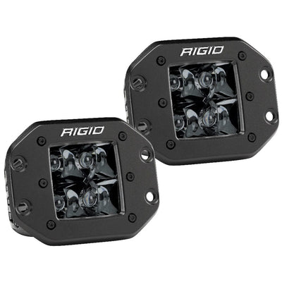 RIGID Industries RIGID Industries D-Series PRO Flush Mount - Spot LED - Midnight Edition - Pair - Black Lighting