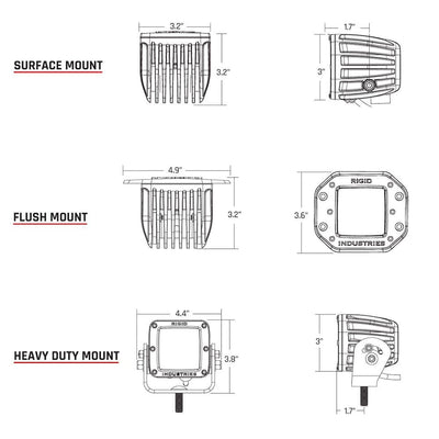 RIGID Industries RIGID Industries D-Series PRO Hybrid-Spot LED - Pair - White Lighting