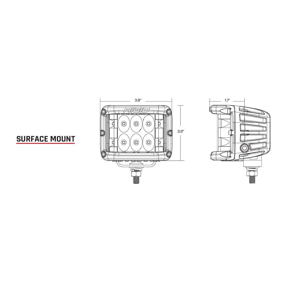 RIGID Industries RIGID Industries D-SS PRO Flood LED Surface Mount - Pair - White Lighting