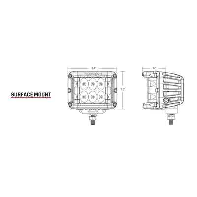 RIGID Industries RIGID Industries D-SS PRO Flood LED Surface Mount - Pair - White Lighting