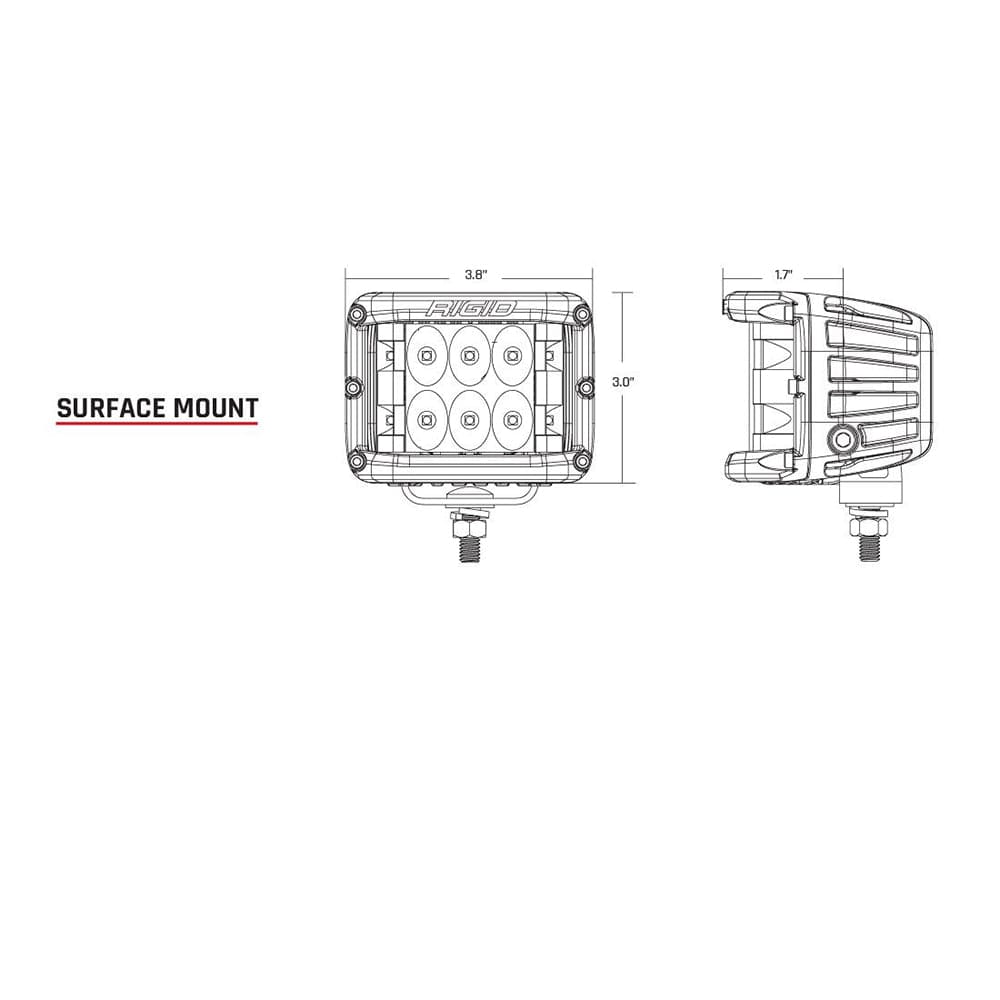 RIGID Industries RIGID Industries D-SS Series PRO Driving Surface Mount - Pair - Black Lighting